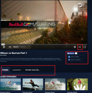 Abb4. Screenshot Crossmedialität Red Bull TV (Quelle: http://live.redbull.tv/events/426/ifsc-boulder-world-championships-2014-munich/)